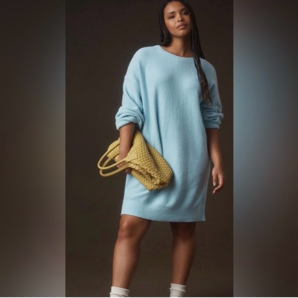 Daily Practice by Anthropologie | Sky Blue Knit Sweater Dress Long Sleeve | Sz M